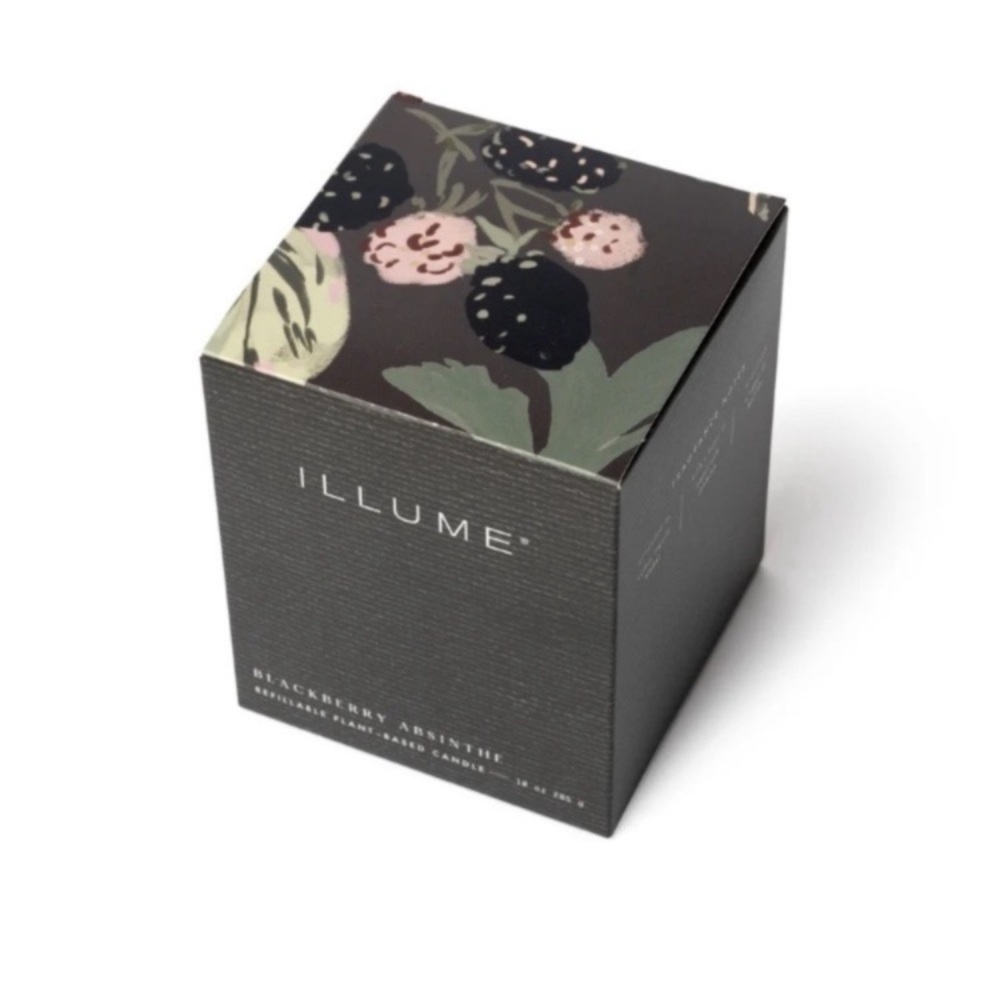Illume Blackberry Absinthe Refillable Boxed Glass Candle 10 oz New - Picture 4 of 4